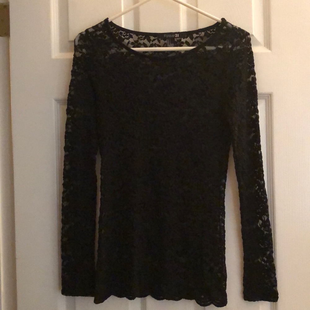Black lace top